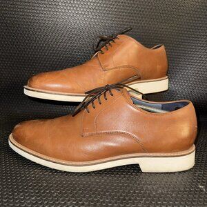 Cole Haan Allister Oxford Plain Toe Brown Leather Casual Shoes Mens Size 13M